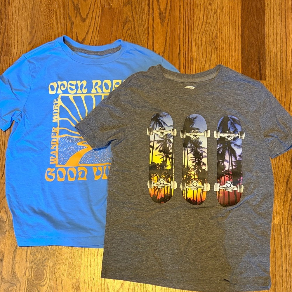 Graphic Kids T-Shirts - Blue and Gray